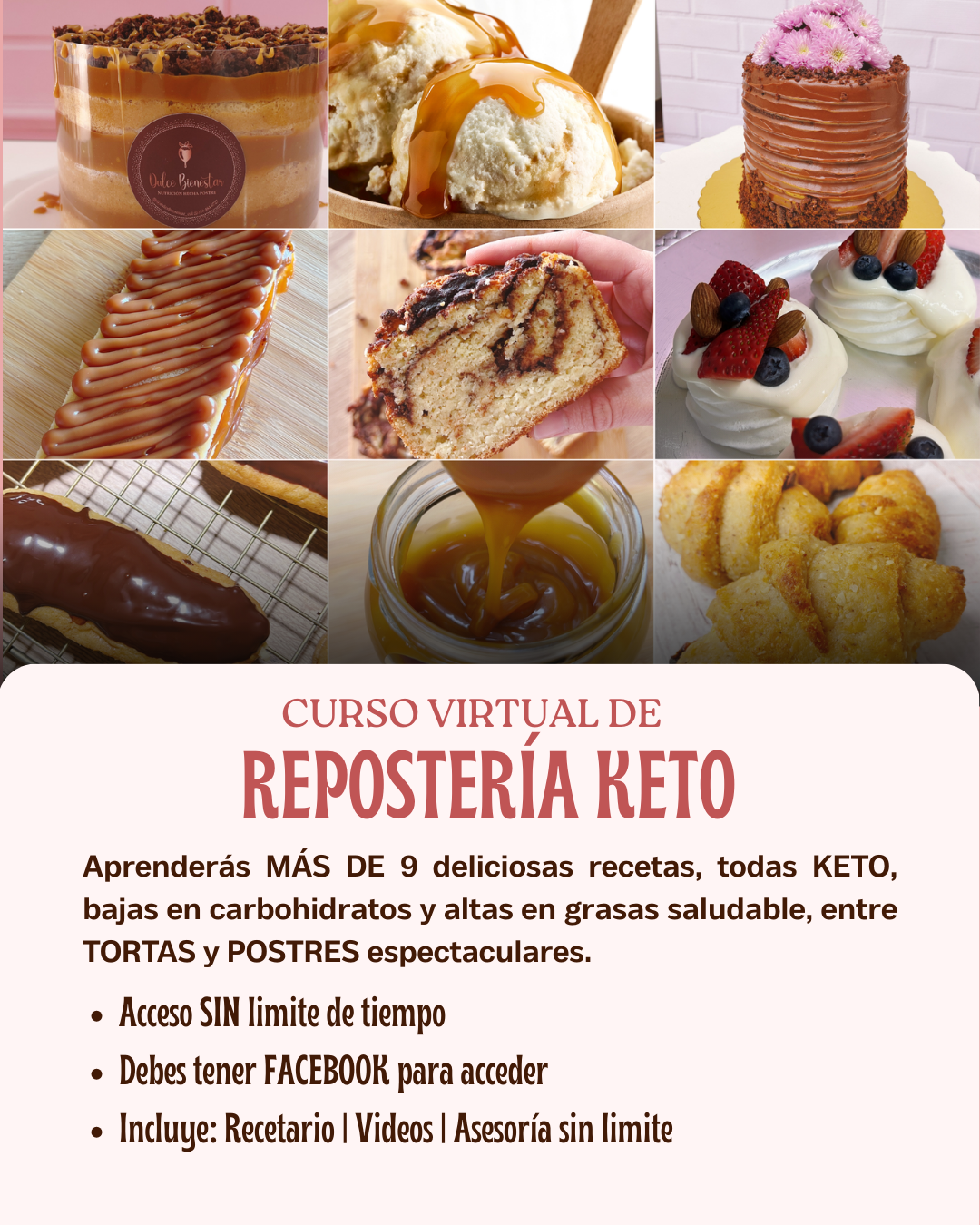 CURSO VIRTUAL DE REPOSTERÍA KETO