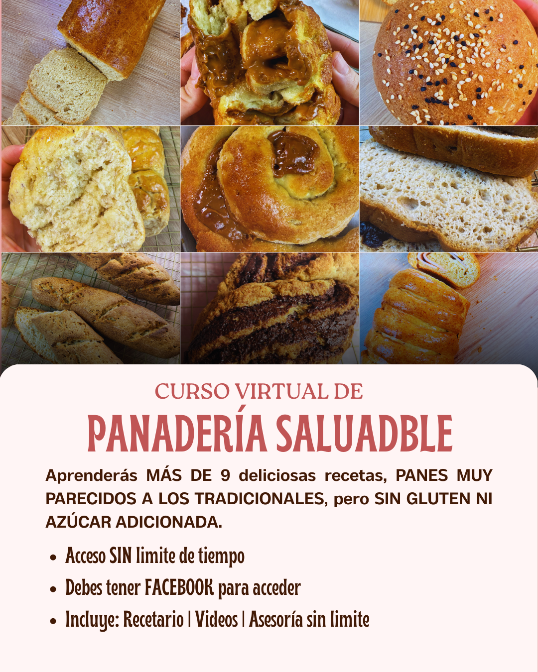 CURSO VIRTUAL DE PANADERÍA SALUDABLE