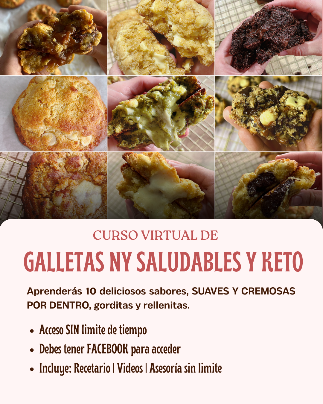 CURSO VIRTUAL DE GALLETAS ESTILO NY SALUDABLES Y KETO
